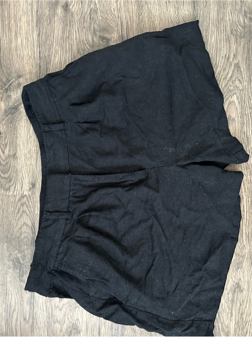 Old Navy Black Flat-Front trouser linen Casual Shorts